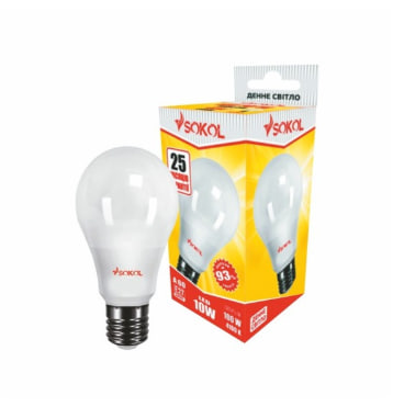 Світлодіодна LED лампа SOKOL 10W 4100K E27 A60 220V